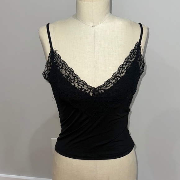 Zara lace women’s v-neck cropped tank top size small - Picture 1 of 8